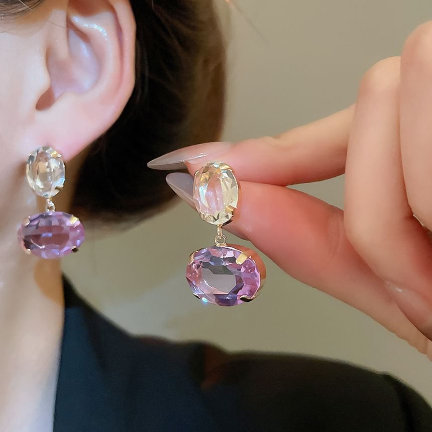 Boucles d'oreilles pendantes en strass