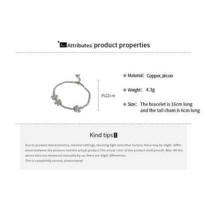 Tennis Flower Bracelet CZ