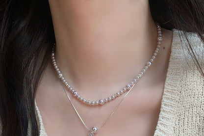 Faux Necklace Pearl