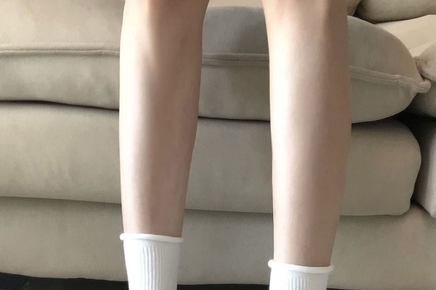 Chunky Leather Loafers Heel Faux