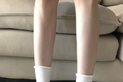 Chunky Leather Loafers Heel Faux