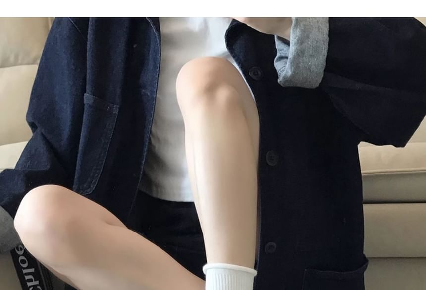 Chunky Leather Loafers Heel Faux