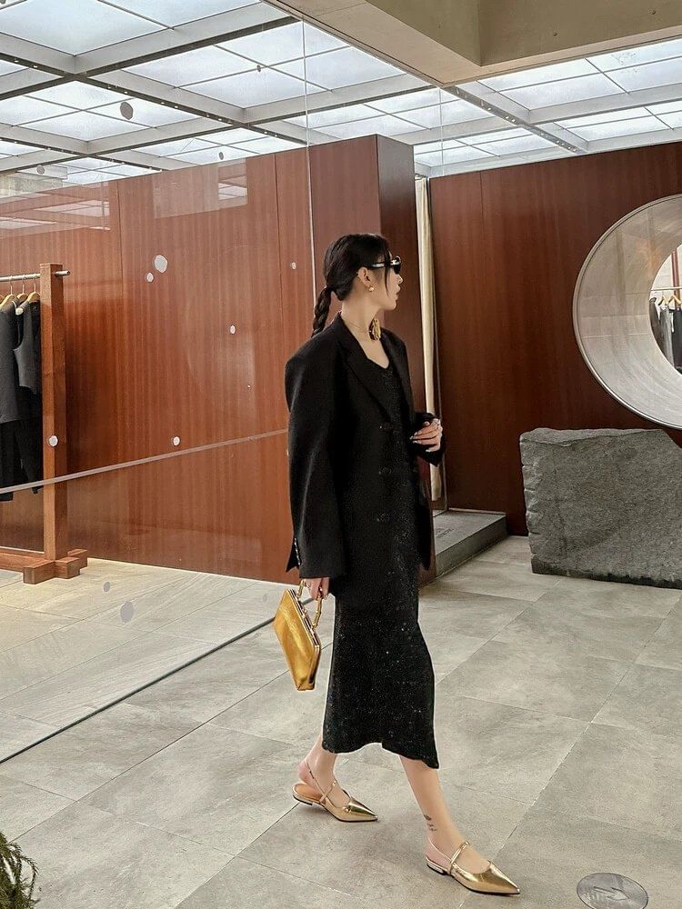 Pointed Toe Heel Slingback Mules Low