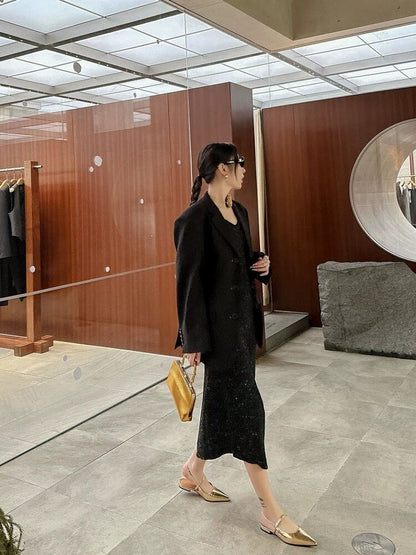 Pointed Toe Heel Slingback Mules Low