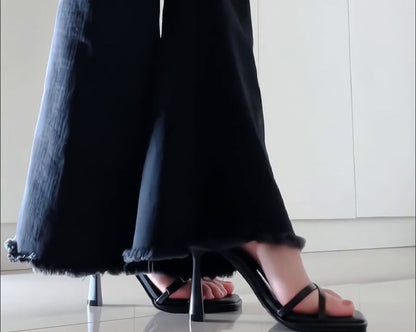 Criss Strap Ankle Sandals Cross Heel High