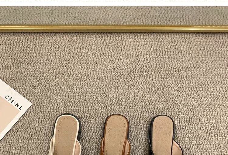 Cross Toe Criss Square Mules