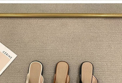 Cross Toe Criss Square Mules