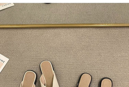 Cross Toe Criss Square Mules