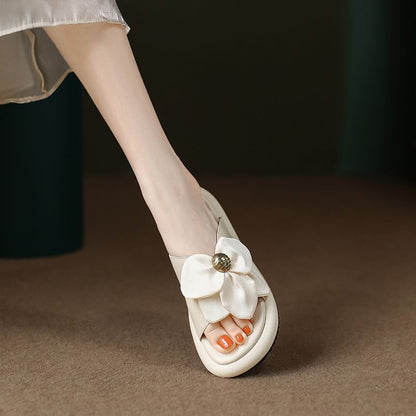 Flower Slide Accent Sandals