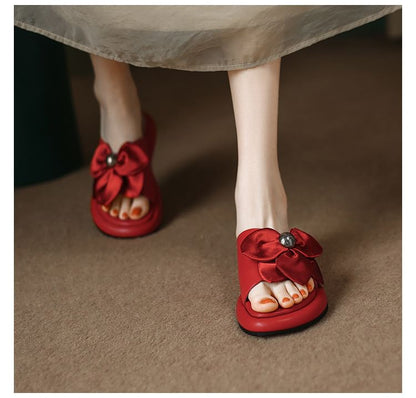 Flower Slide Accent Sandals