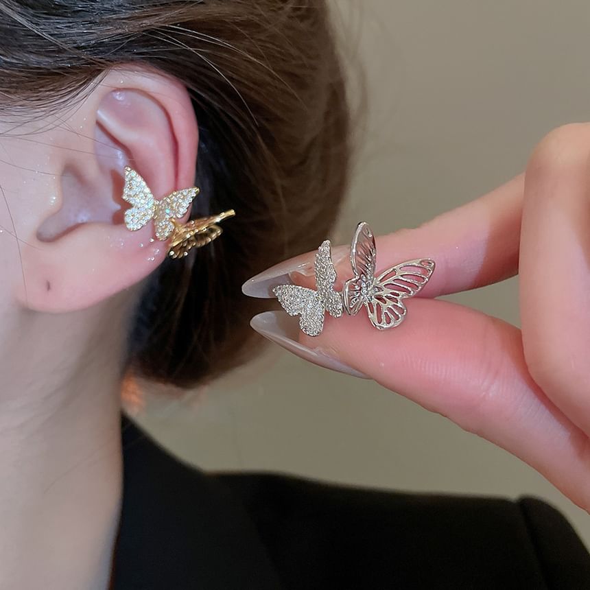Butterfly Rhinestone Cuff Ear
