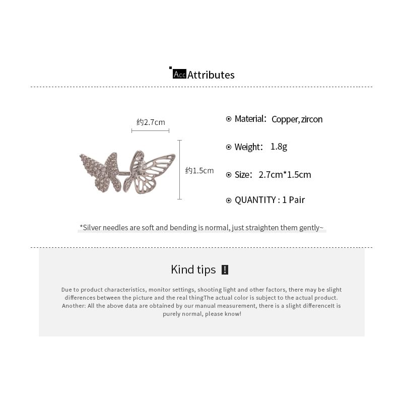 Butterfly Rhinestone Cuff Ear