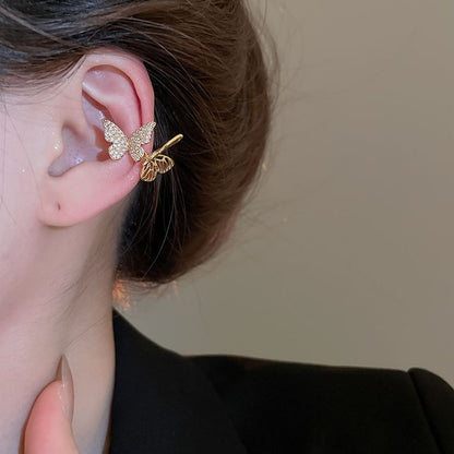 Butterfly Rhinestone Cuff Ear