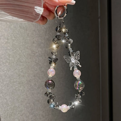 Faux Strap Butterfly Wrist Beaded Crystal Phone