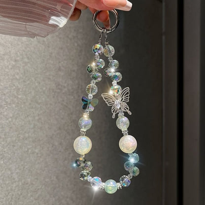 Faux Strap Butterfly Wrist Beaded Crystal Phone