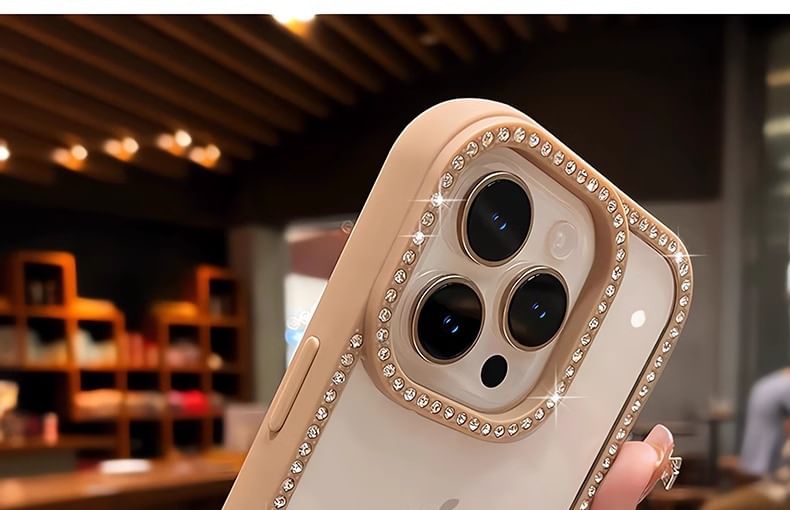 iPhone Transparent Rhinestone Case
