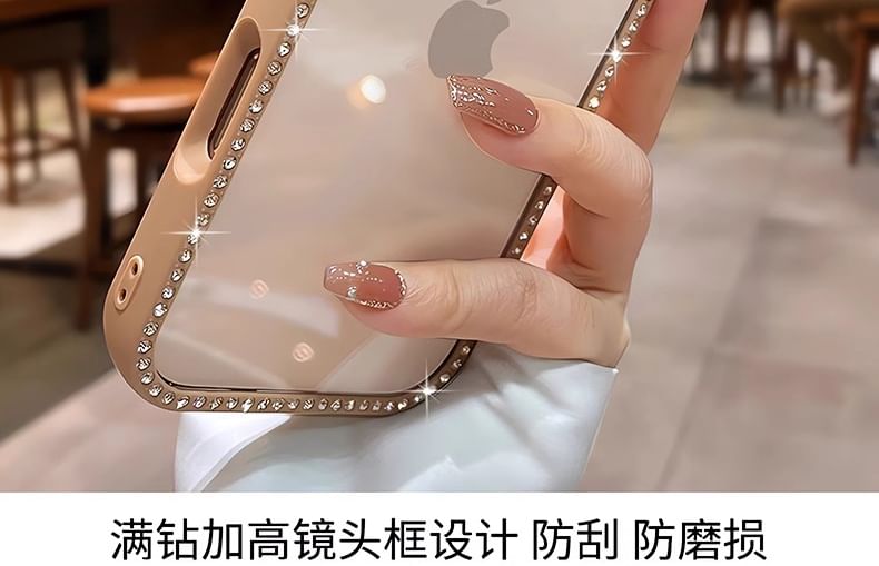 iPhone Transparent Rhinestone Case