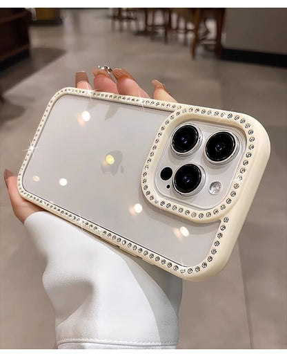 iPhone Transparent Rhinestone Case