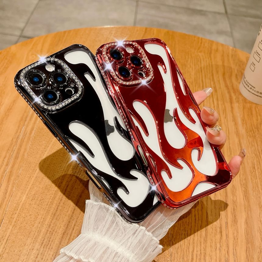 iPhone Flame Case Rhinestone