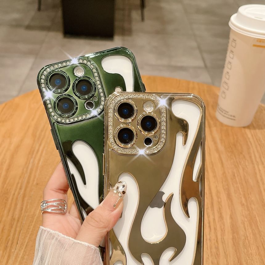 iPhone Flame Case Rhinestone