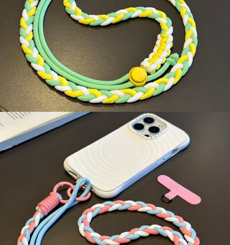 with Pad Braided Phone Strap Lanyard