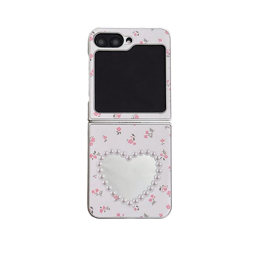 Floral Heart Mirrored Phone Case
