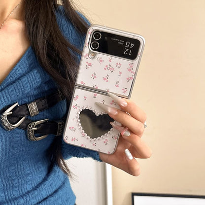 Floral Heart Mirrored Phone Case