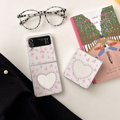 Floral Heart Mirrored Phone Case