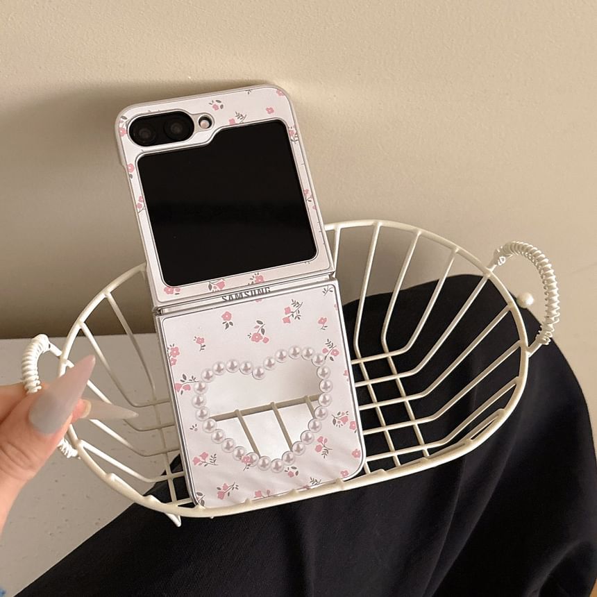 Floral Heart Mirrored Phone Case