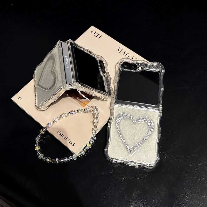 Heart Glitter Phone Case / Strap / Set