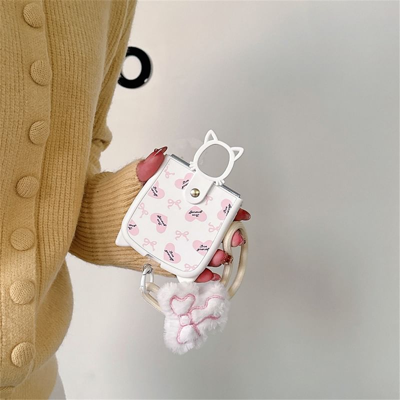 Cat Ear Heart / Bow Phone Case / Strap / Set