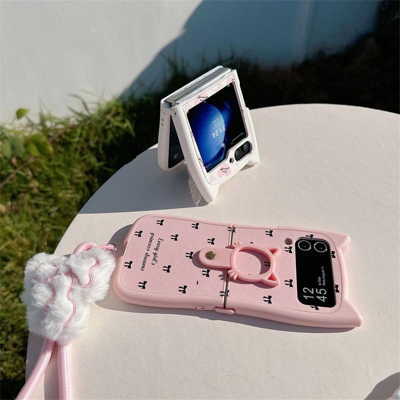Cat Ear Heart / Bow Phone Case / Strap / Set