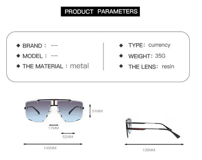 Ombre Square Sunglasses Frame