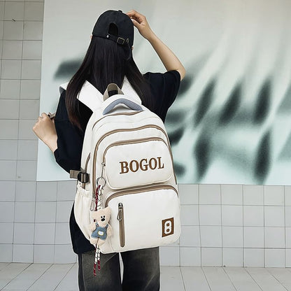 Lettering Backpack Zip