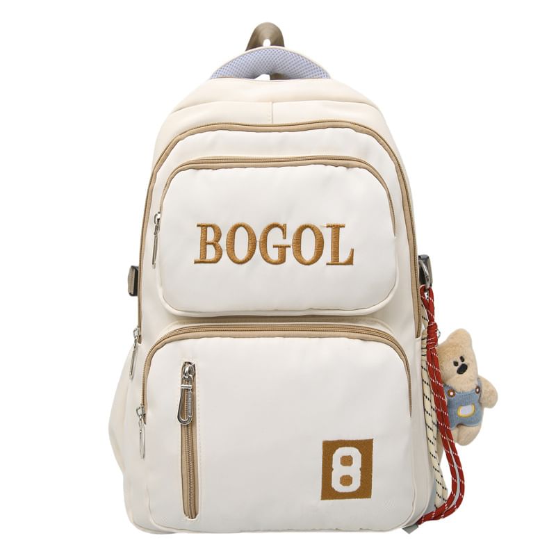 Lettering Backpack Zip