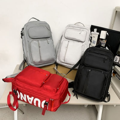 Lettering Zip Backpack