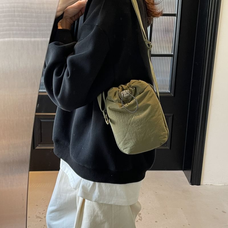 Crossbody Drawstring Bag Plain