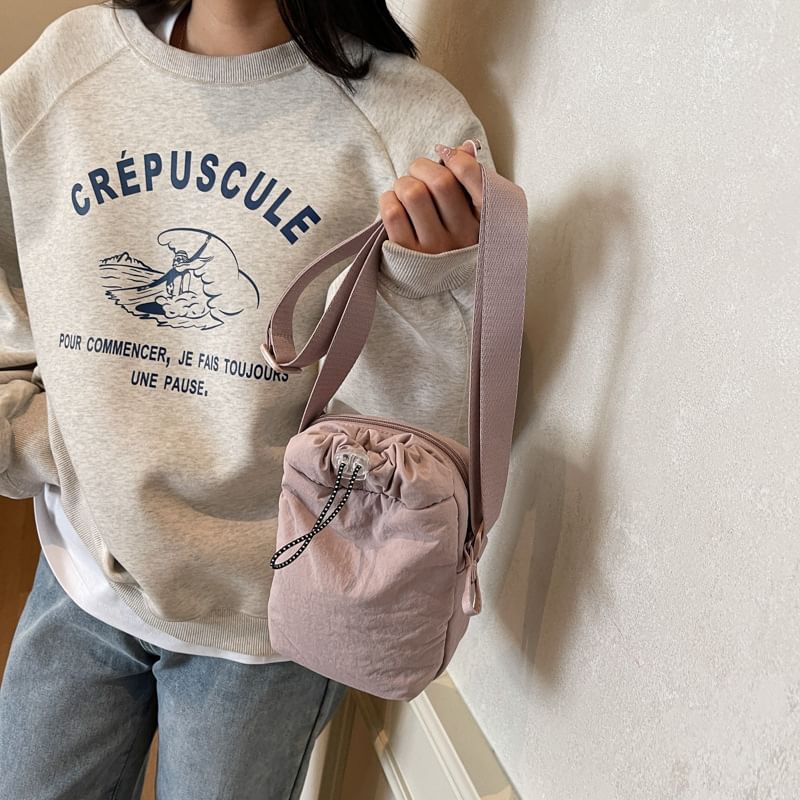 Crossbody Drawstring Bag Plain