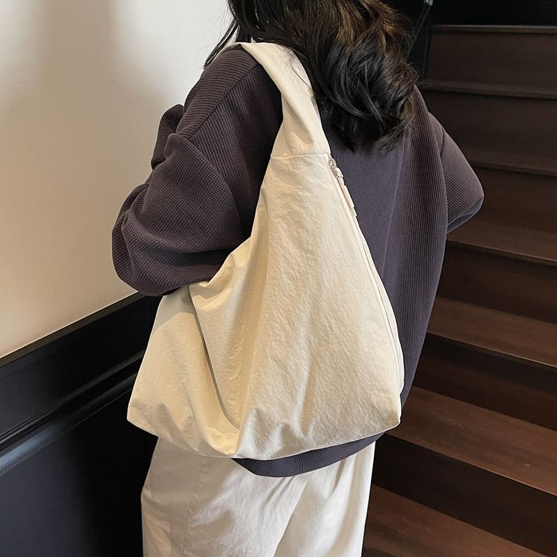 Plain Shoulder Bag Zip