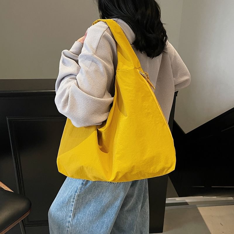 Plain Shoulder Bag Zip