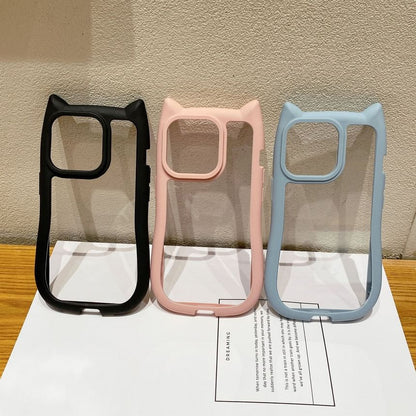 Transparent Case Cat Ear Phone