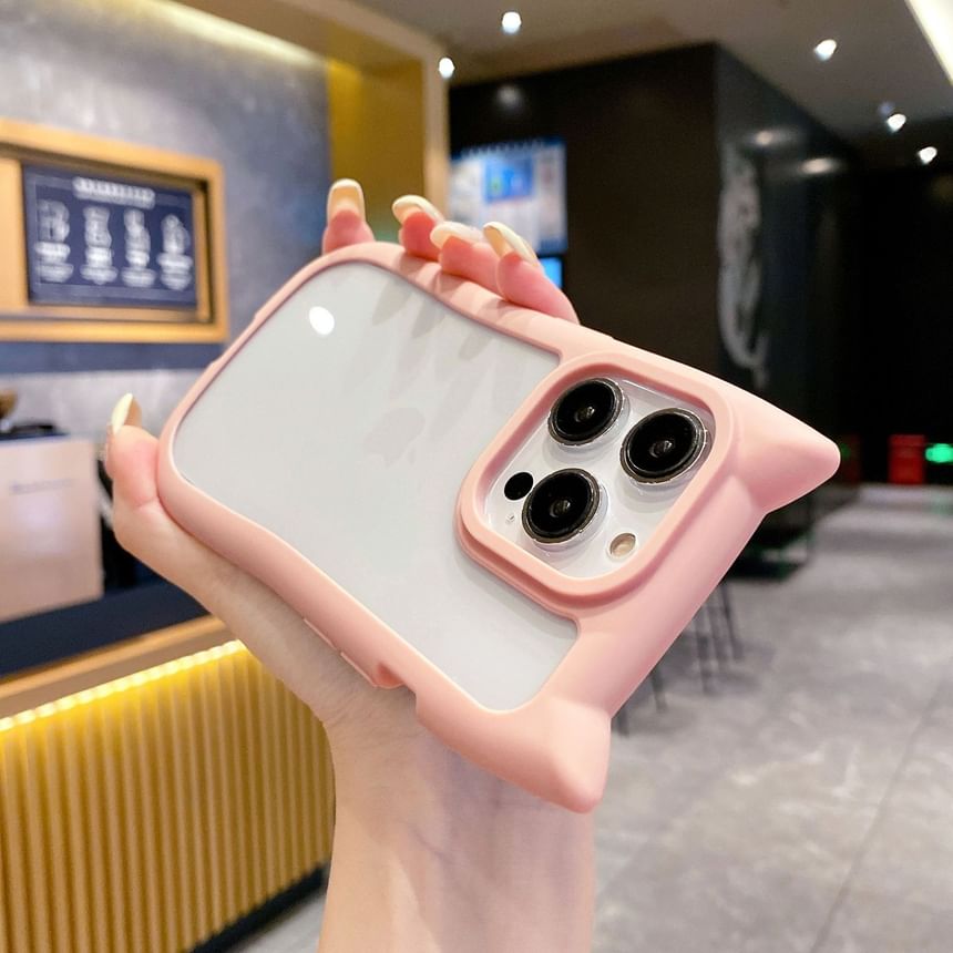 Transparent Case Cat Ear Phone