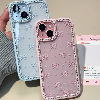 Case Bow Rhinestone Phone Print