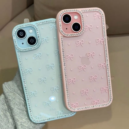 Case Bow Rhinestone Phone Print