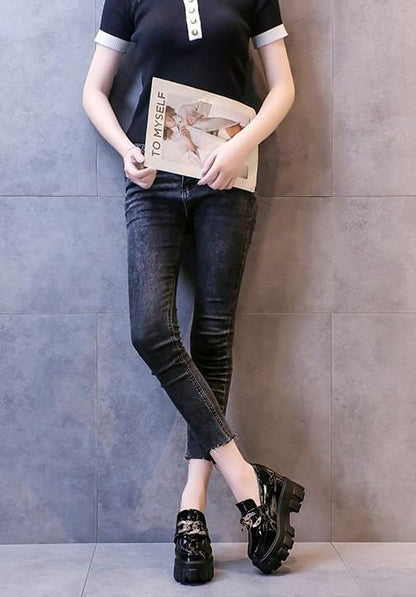 Wedge Loafers Platform Hidden