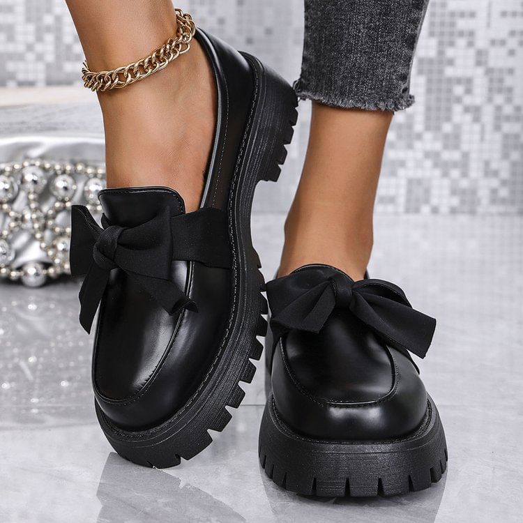 Bow Platform Loafers