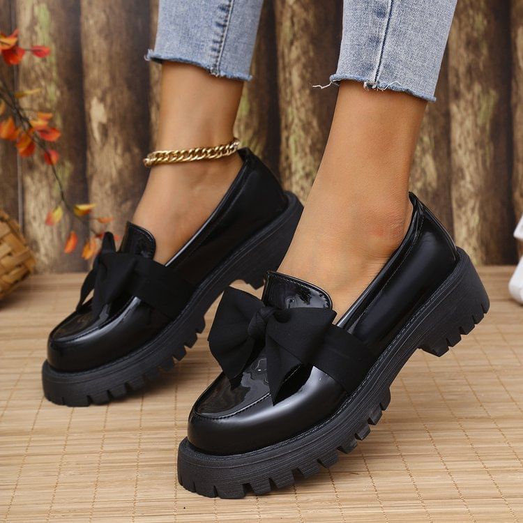 Bow Platform Loafers