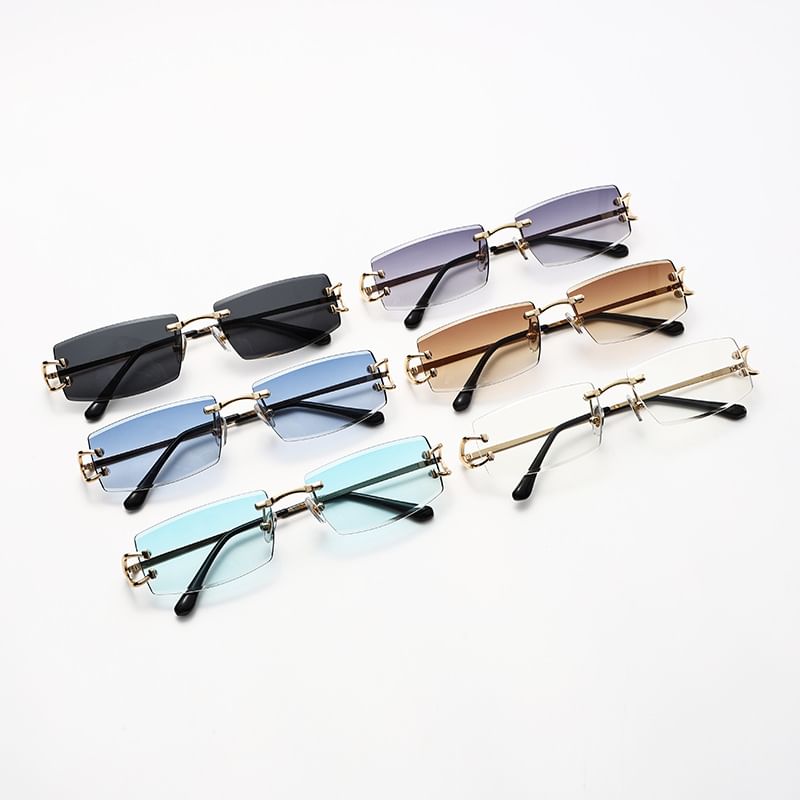 Frameless Square Sunglasses