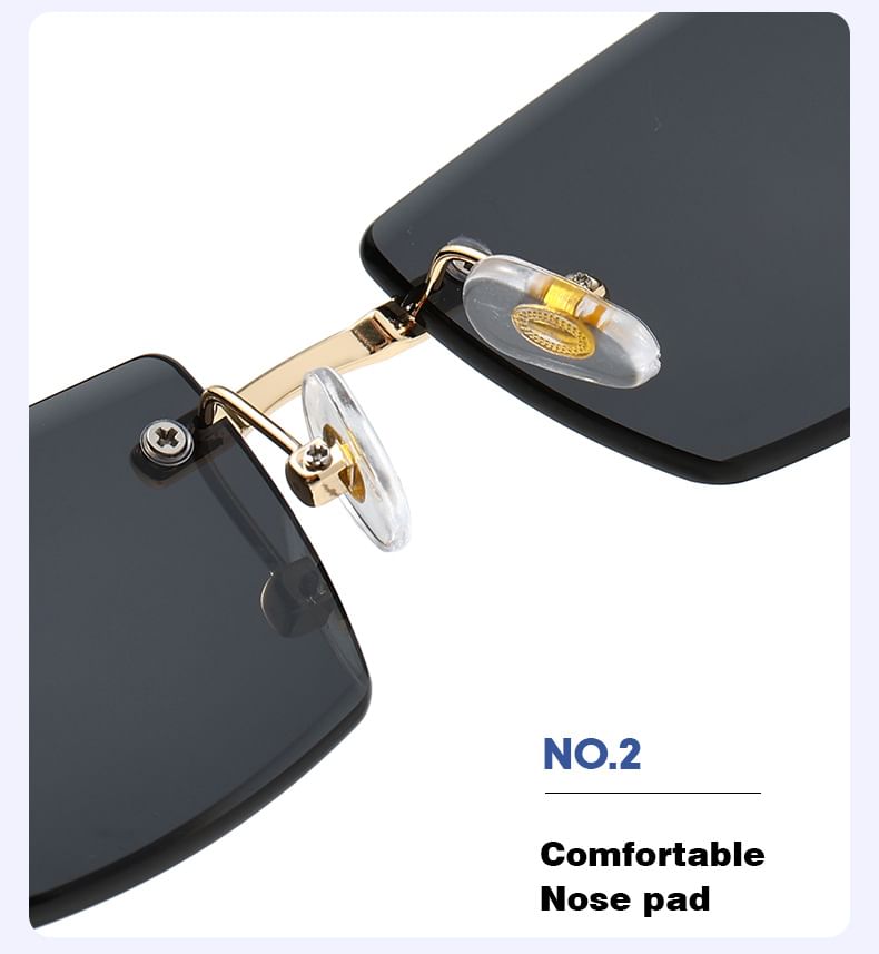 Frameless Square Sunglasses