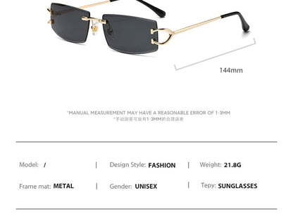 Frameless Square Sunglasses